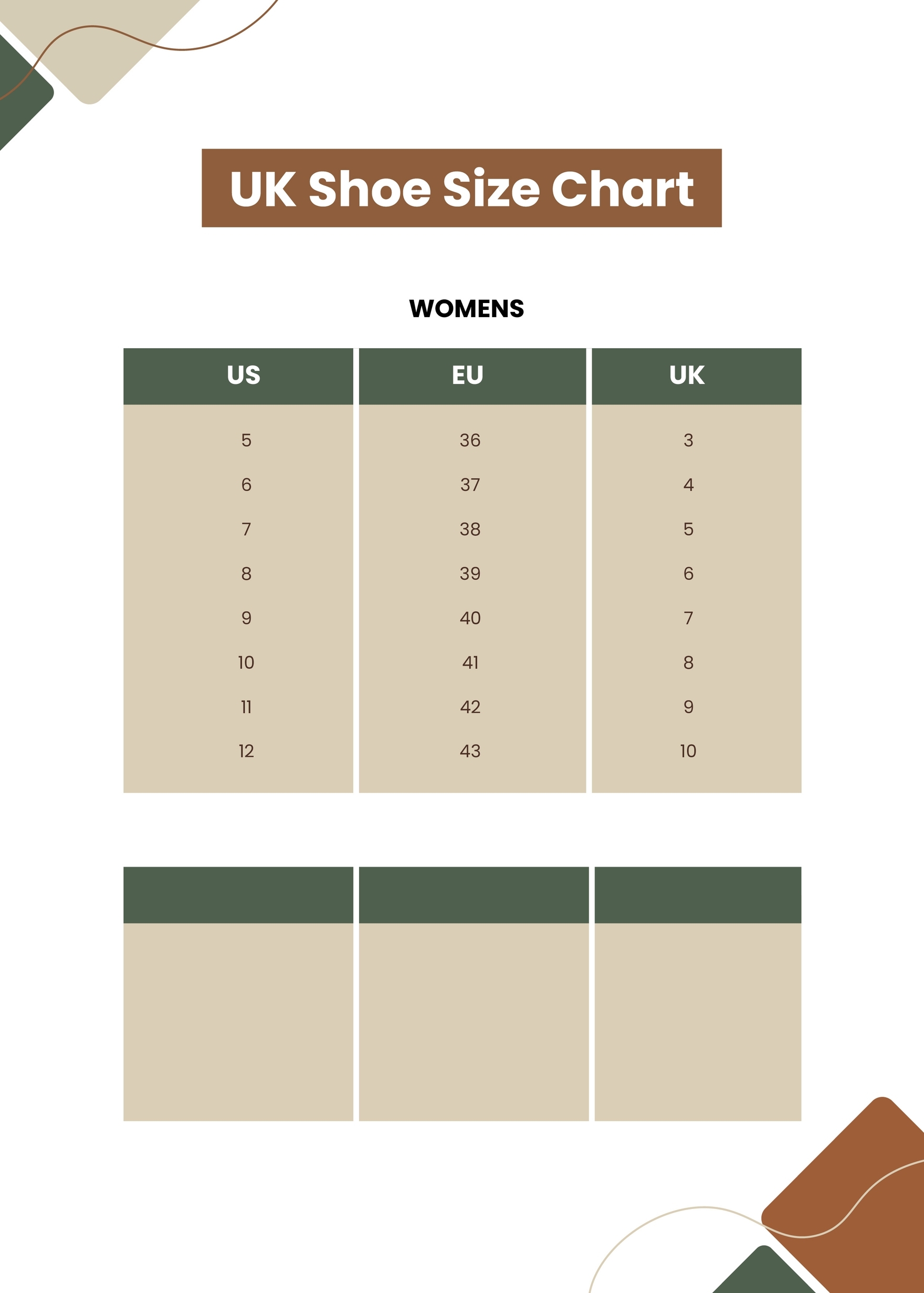 Free Shoe Size Conversion Chart Download In PDF 42 OFF
