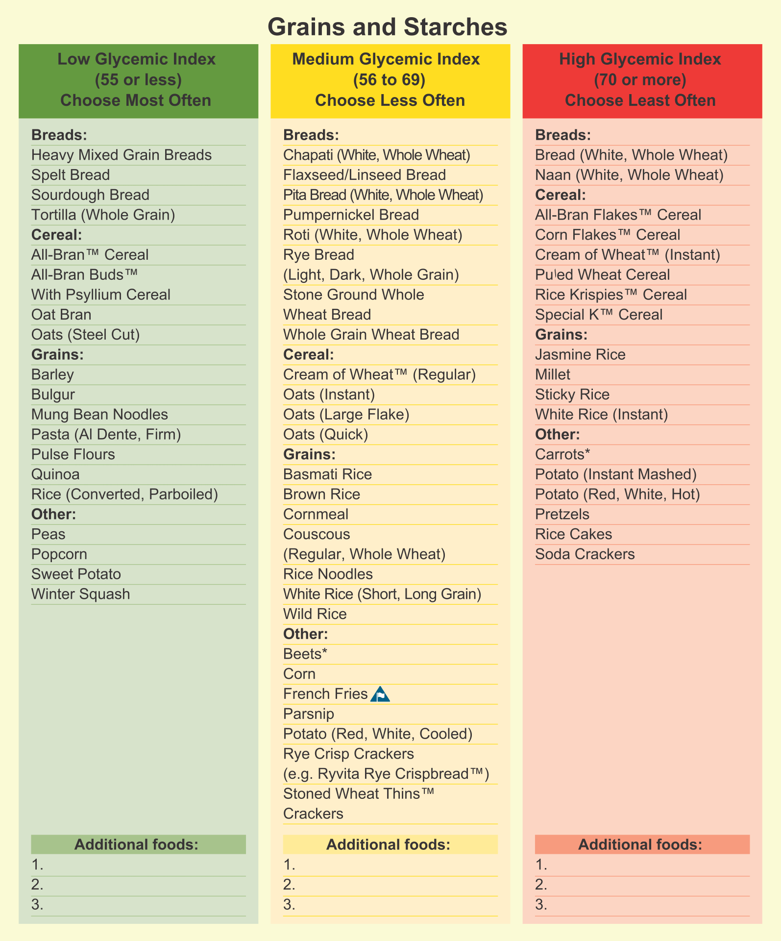 Glycemic Index Printable Chart Printable Calendars AT A GLANCE