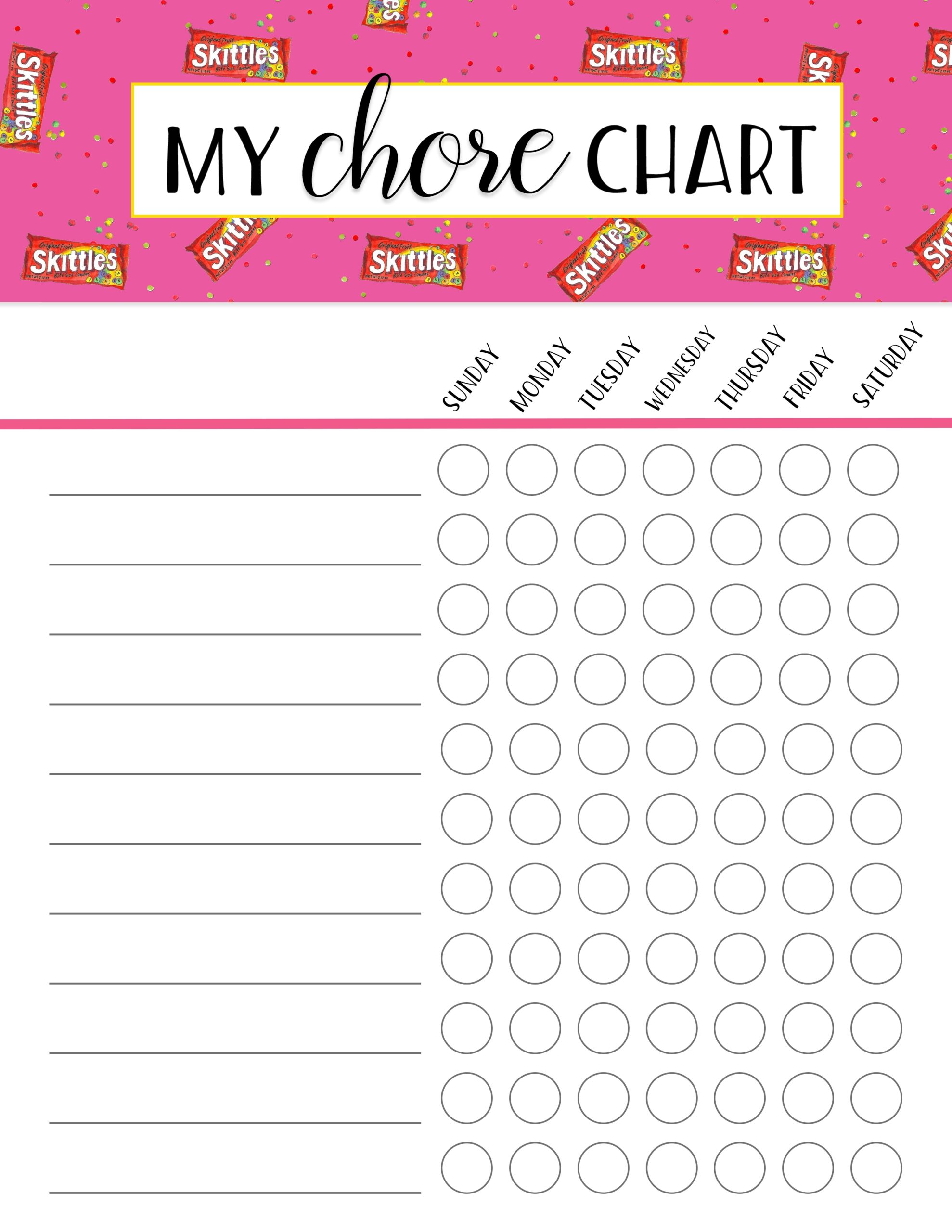 Kids Chore Chart Chore Chart Printable Chore Chart Chore Checklist 