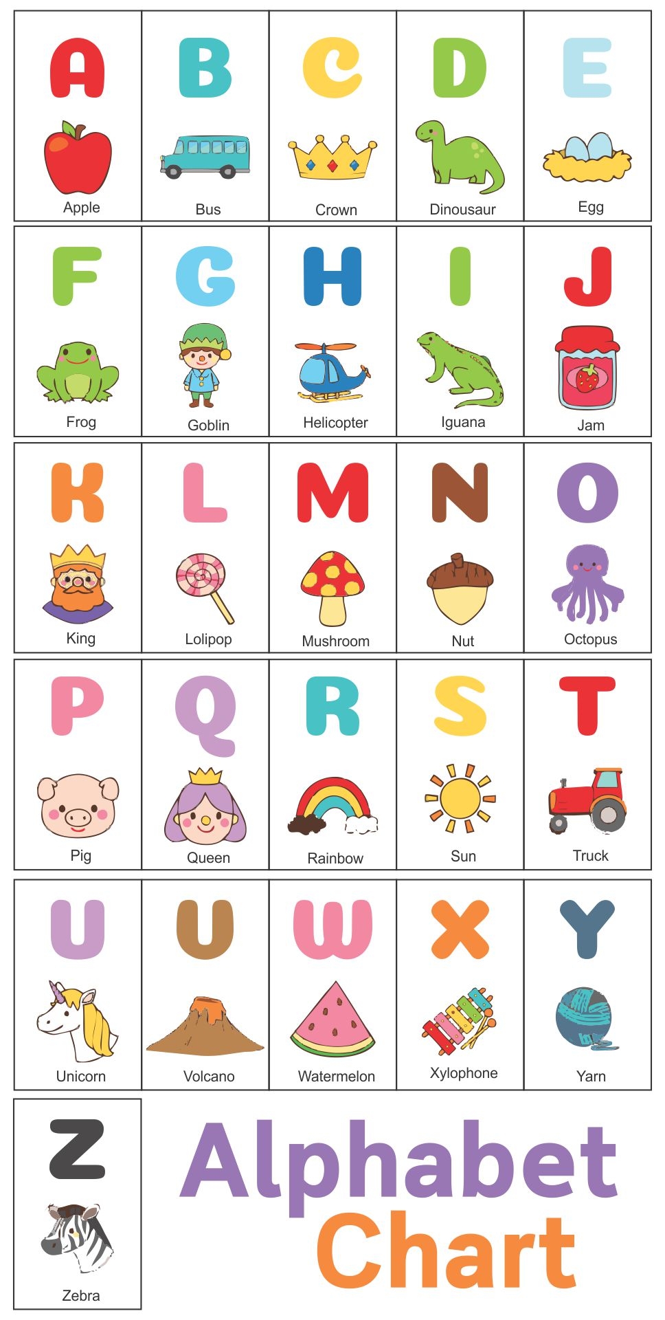 Kindergarten Alphabet Chart 10 Free PDF Printables Printablee