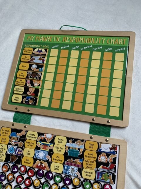 Melissa And Doug Chore Chart Magnetic Responsibility Chart Wood Reward 