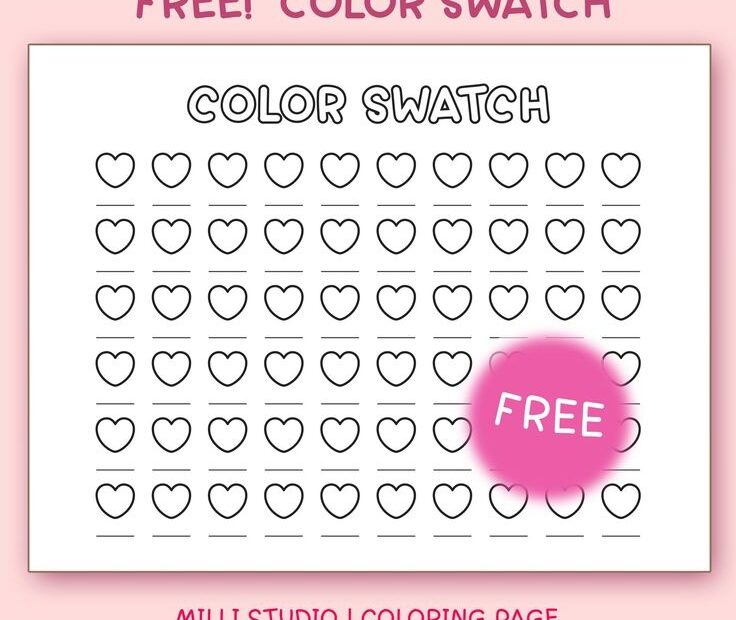 Milli Studio Art On Instagram quot FREE Coloring Swatch Chart Template