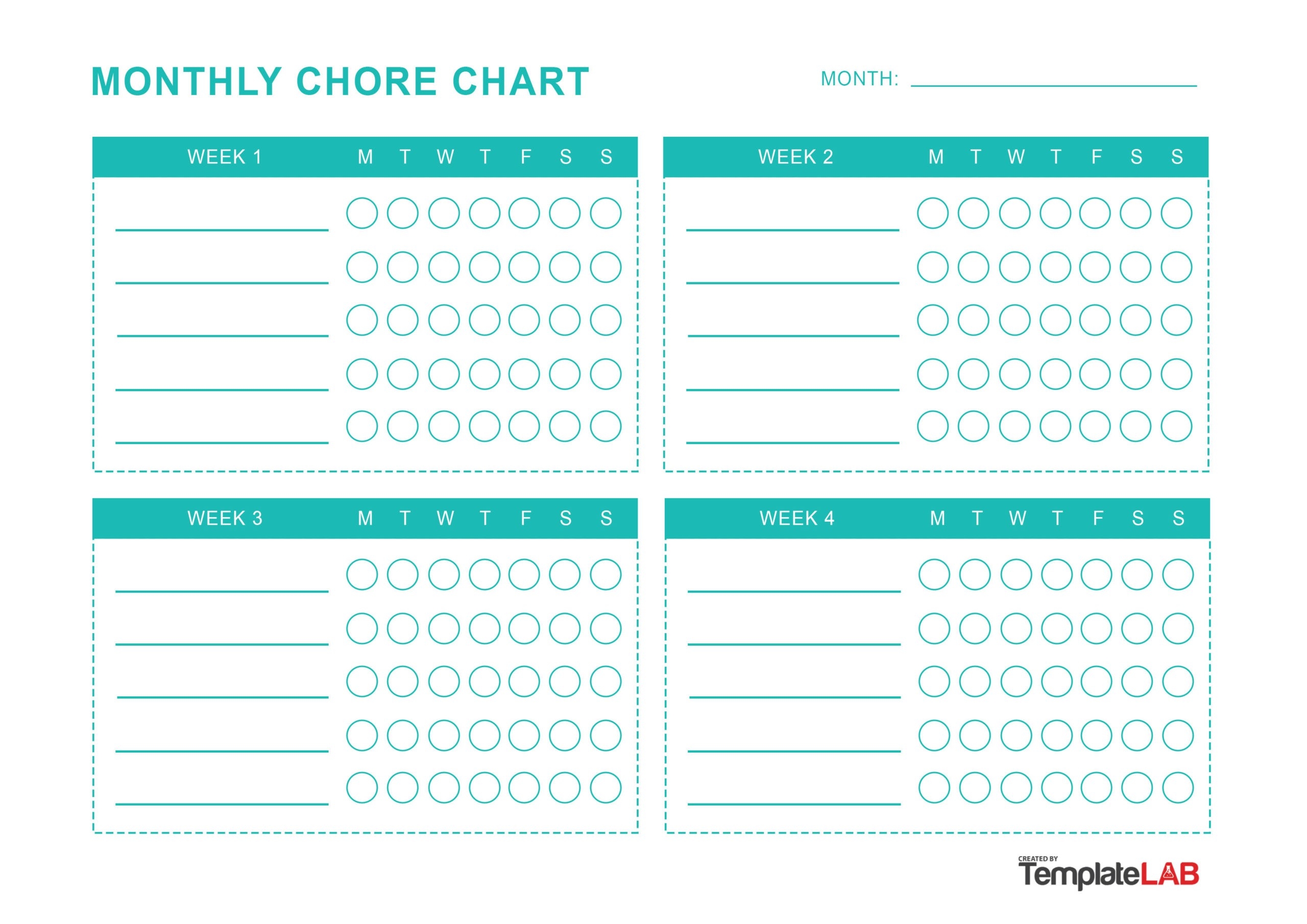 Monthly Chore Chart Printable Templates Printable Chore Chart Chore 