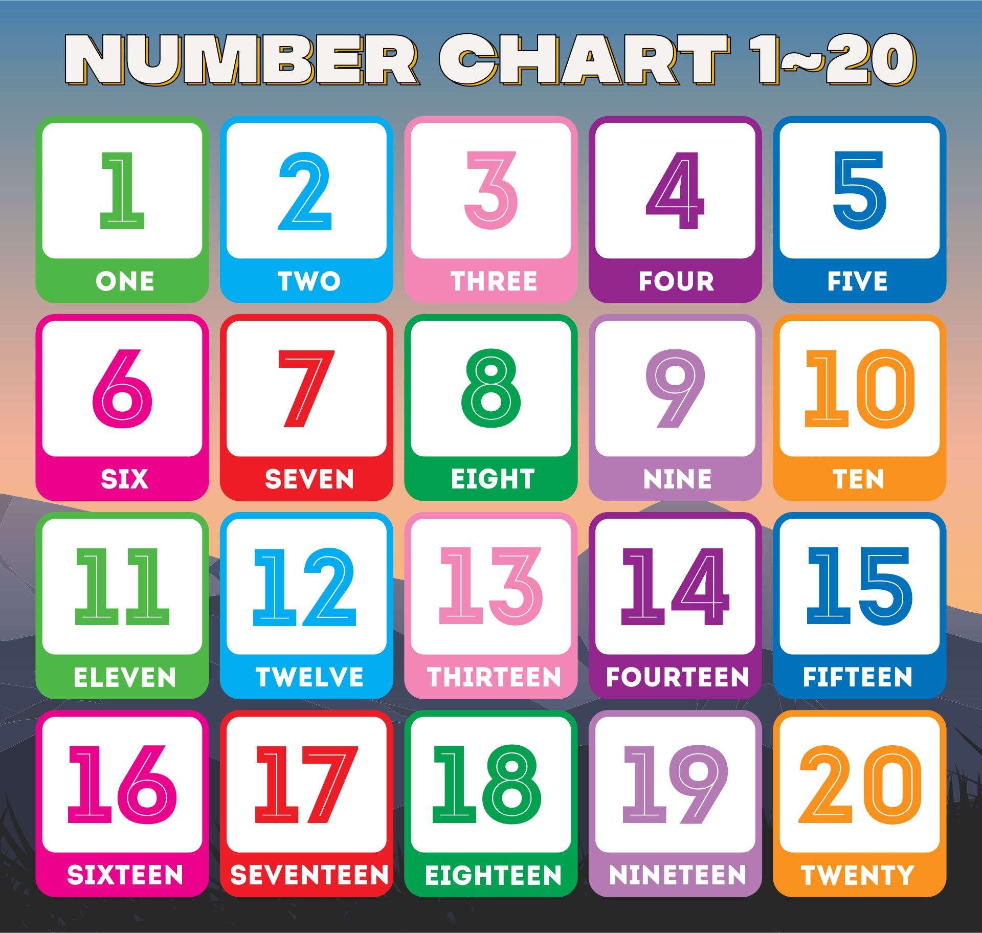 Number Names Chart Printable Printable Free Templates