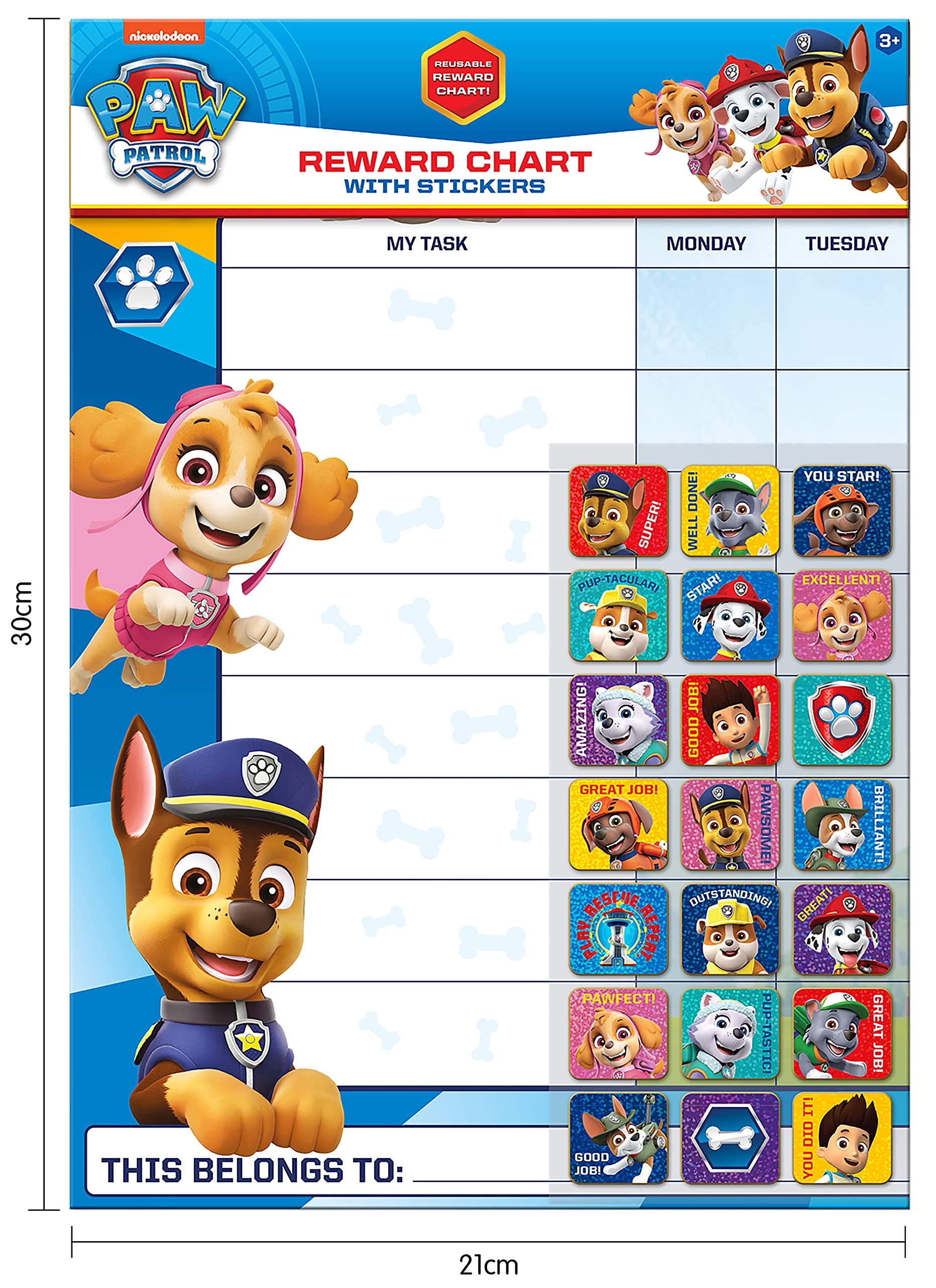 Paw Patrol Potty Training Sticker Chart Printable