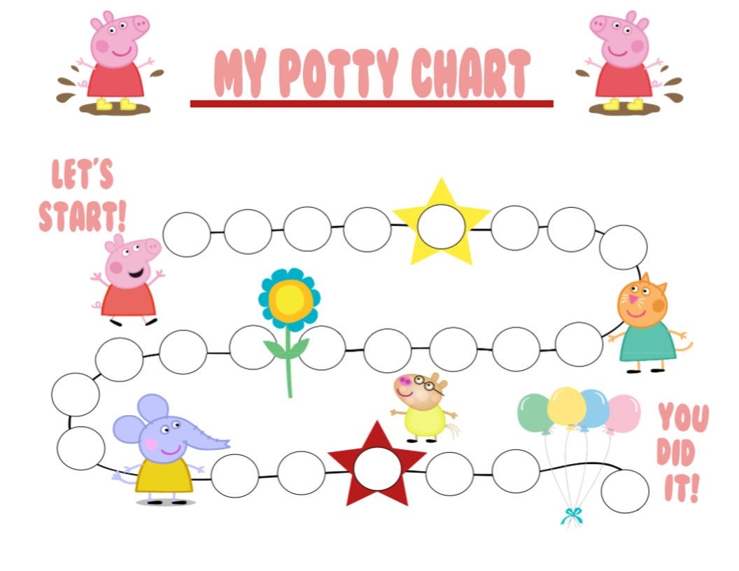 Potty Sticker Chart Printable