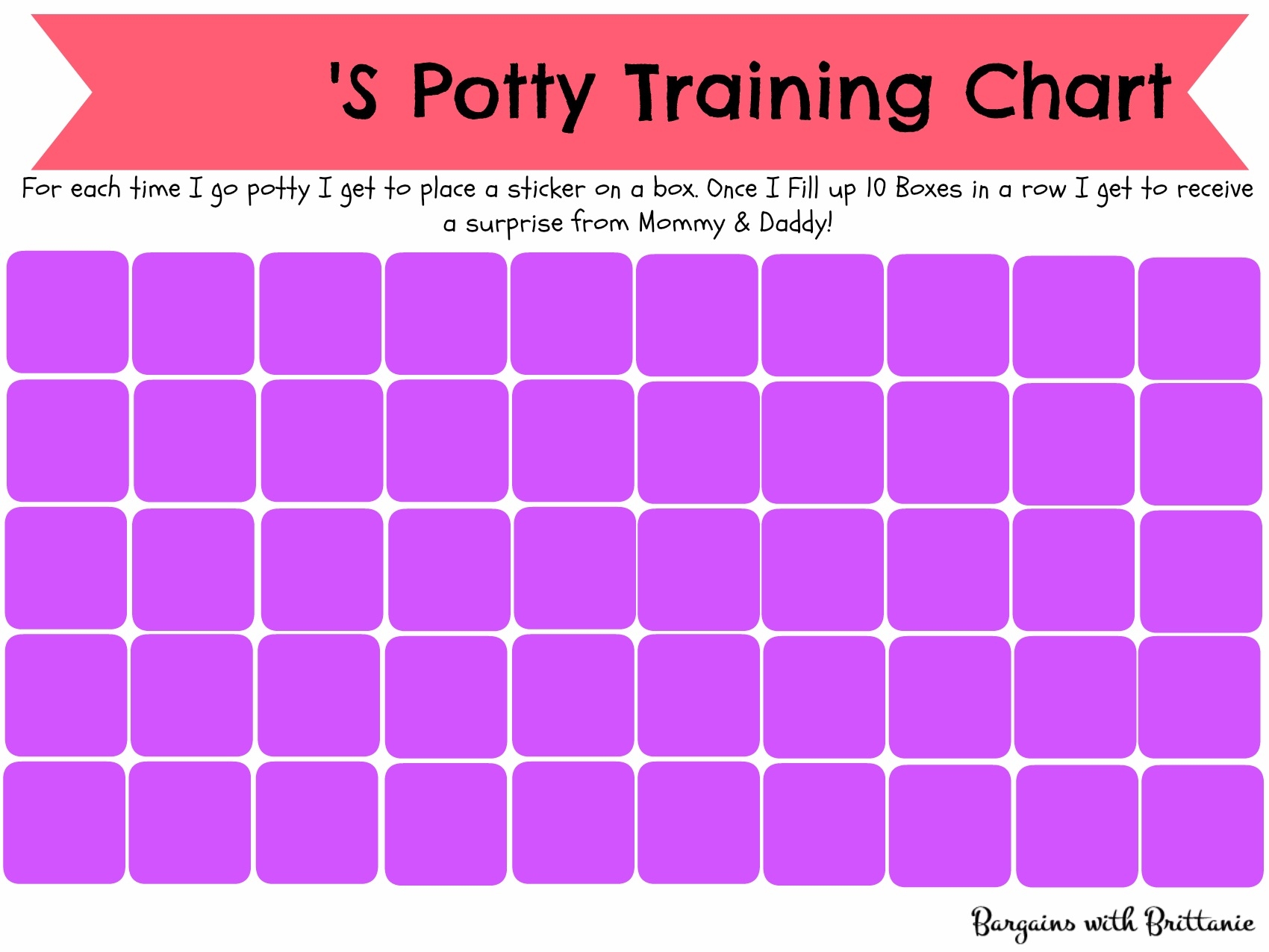Potty Training Printable Chart