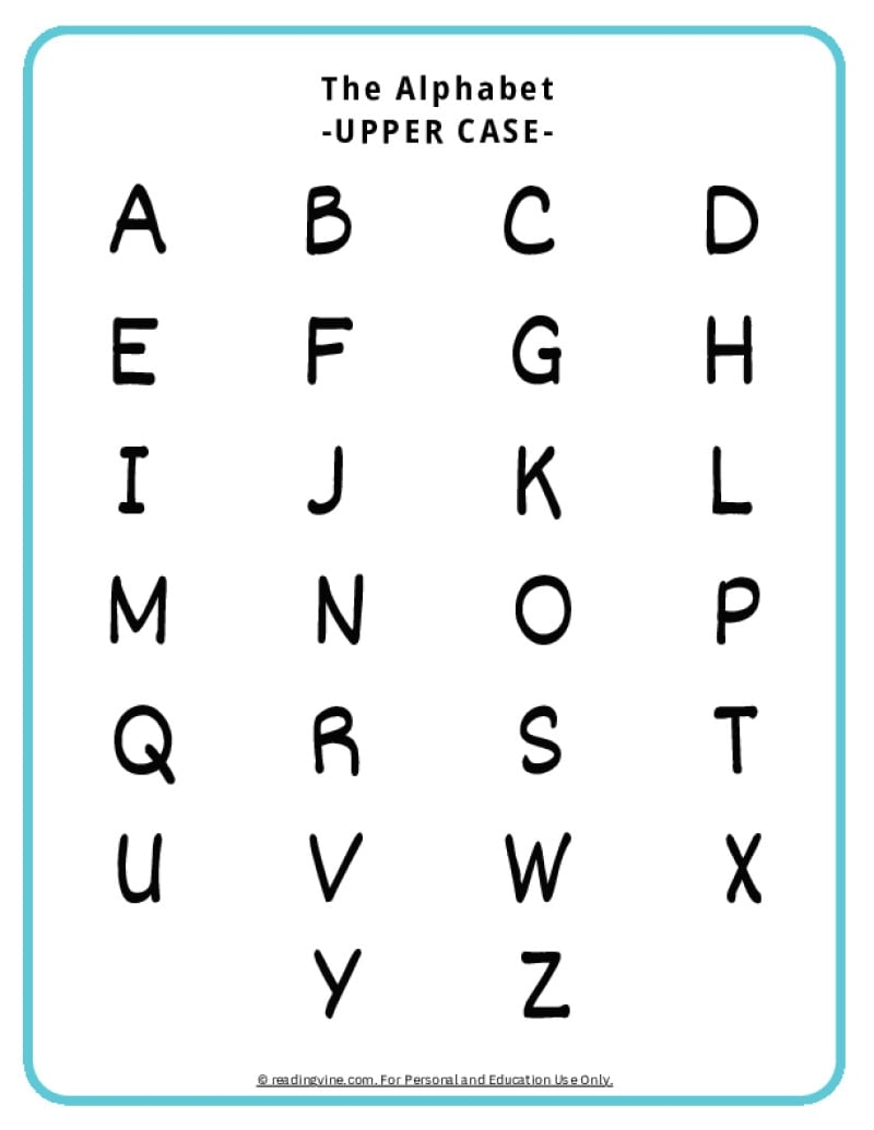 Printable Abc Chart Pdf Printable Free Templates