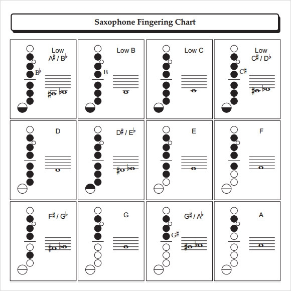 Printable Alto Sax Finger Chart Printable Templates
