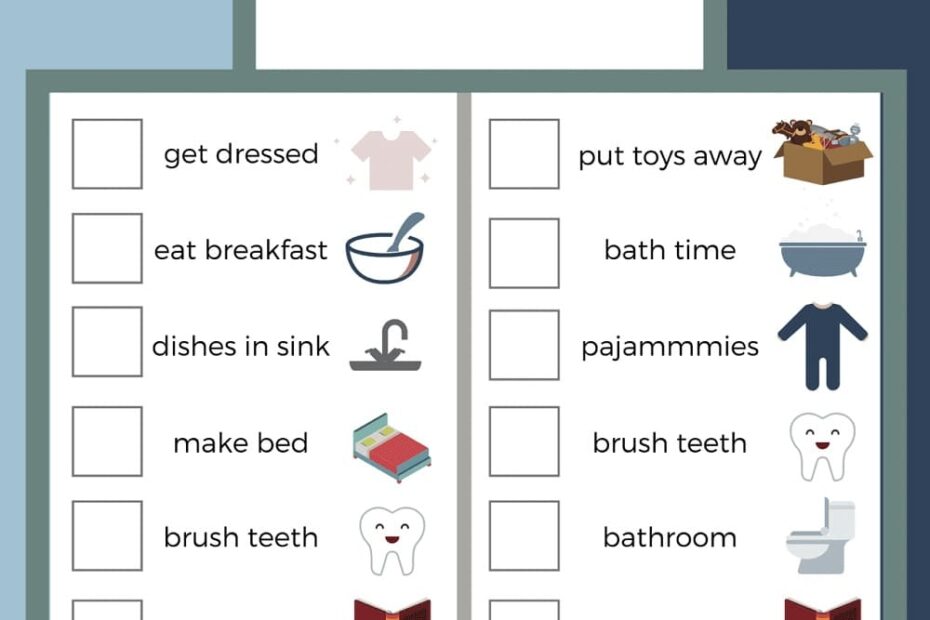 Printable Bedtime Routine Chart Free Images Free Download And Print