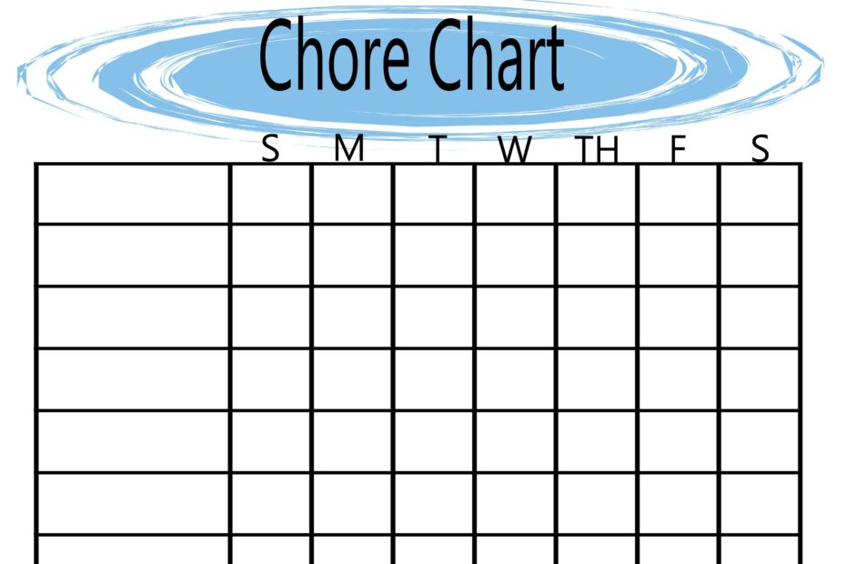 Printable Blank Chore Chart Template