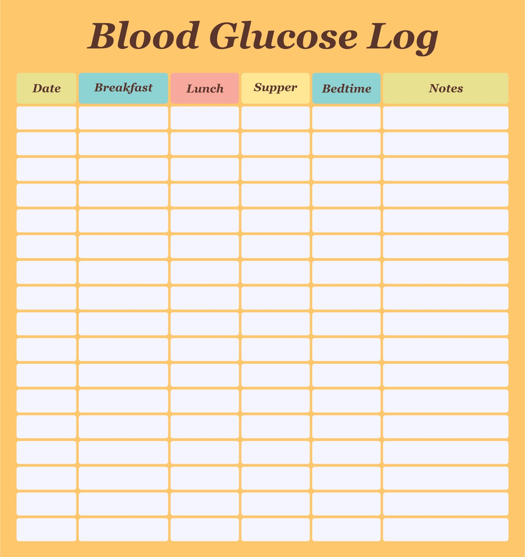 Printable Blood Sugar Log Sheets Printable Words Worksheets