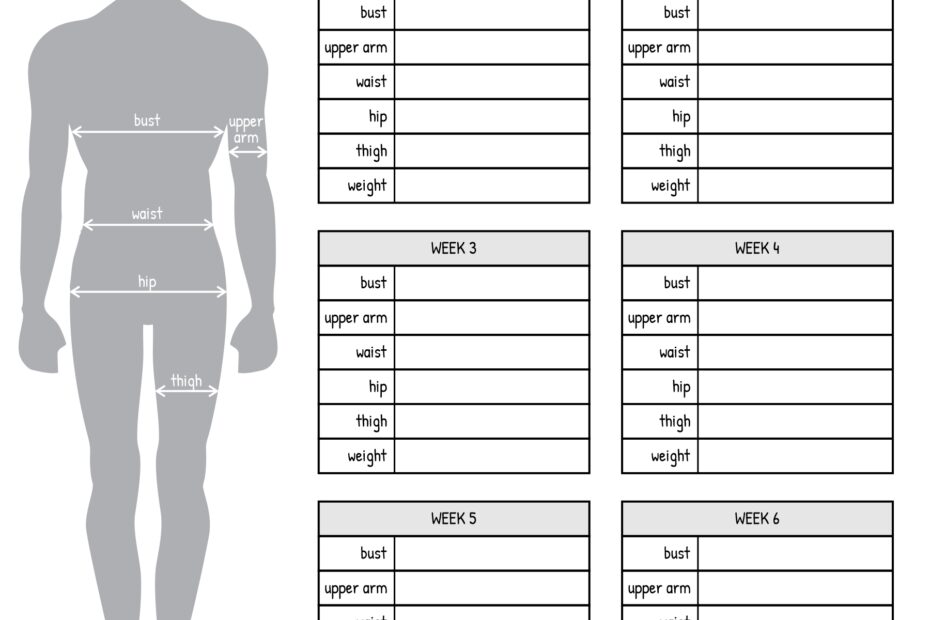 Printable Body Measurement Chart