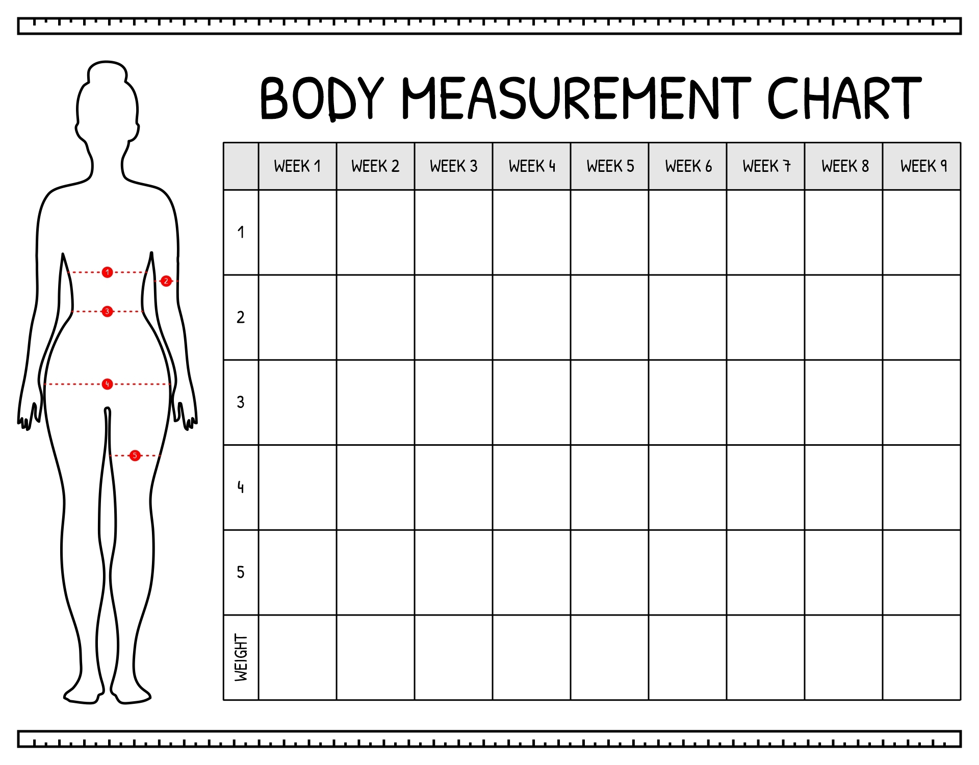 Printable Body Measurement Chart A Comprehensive Guide For Accurate 