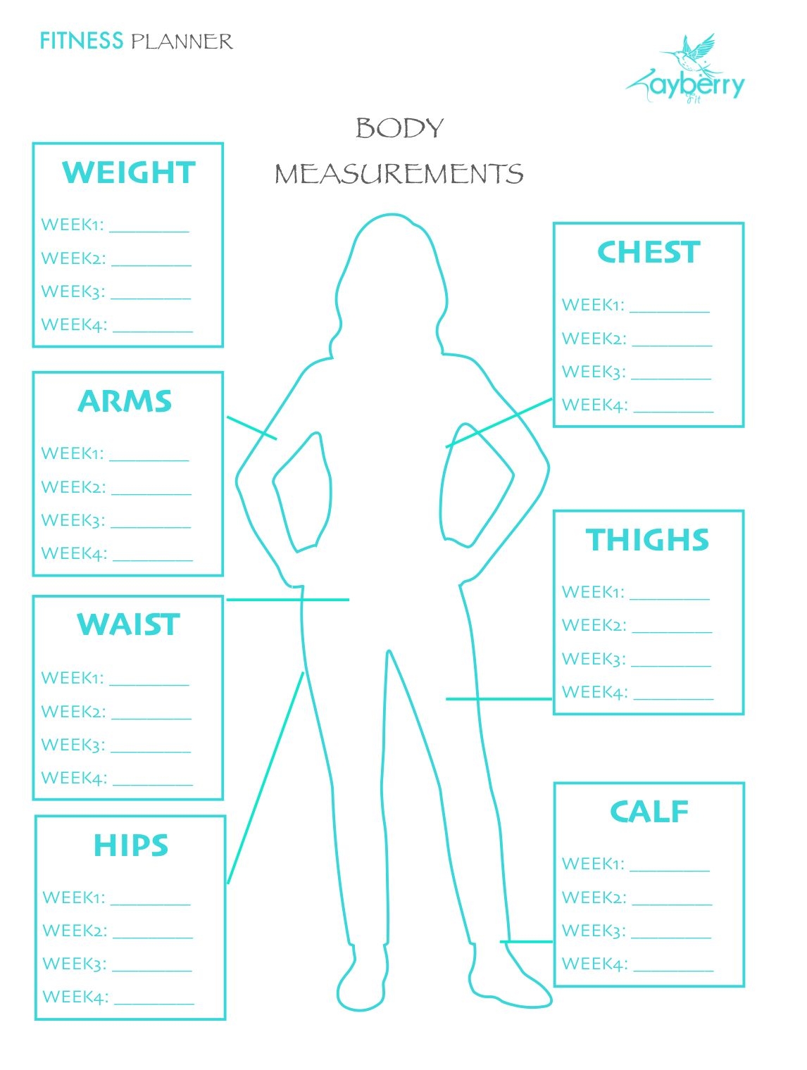 Printable Body Measurement Chart Female