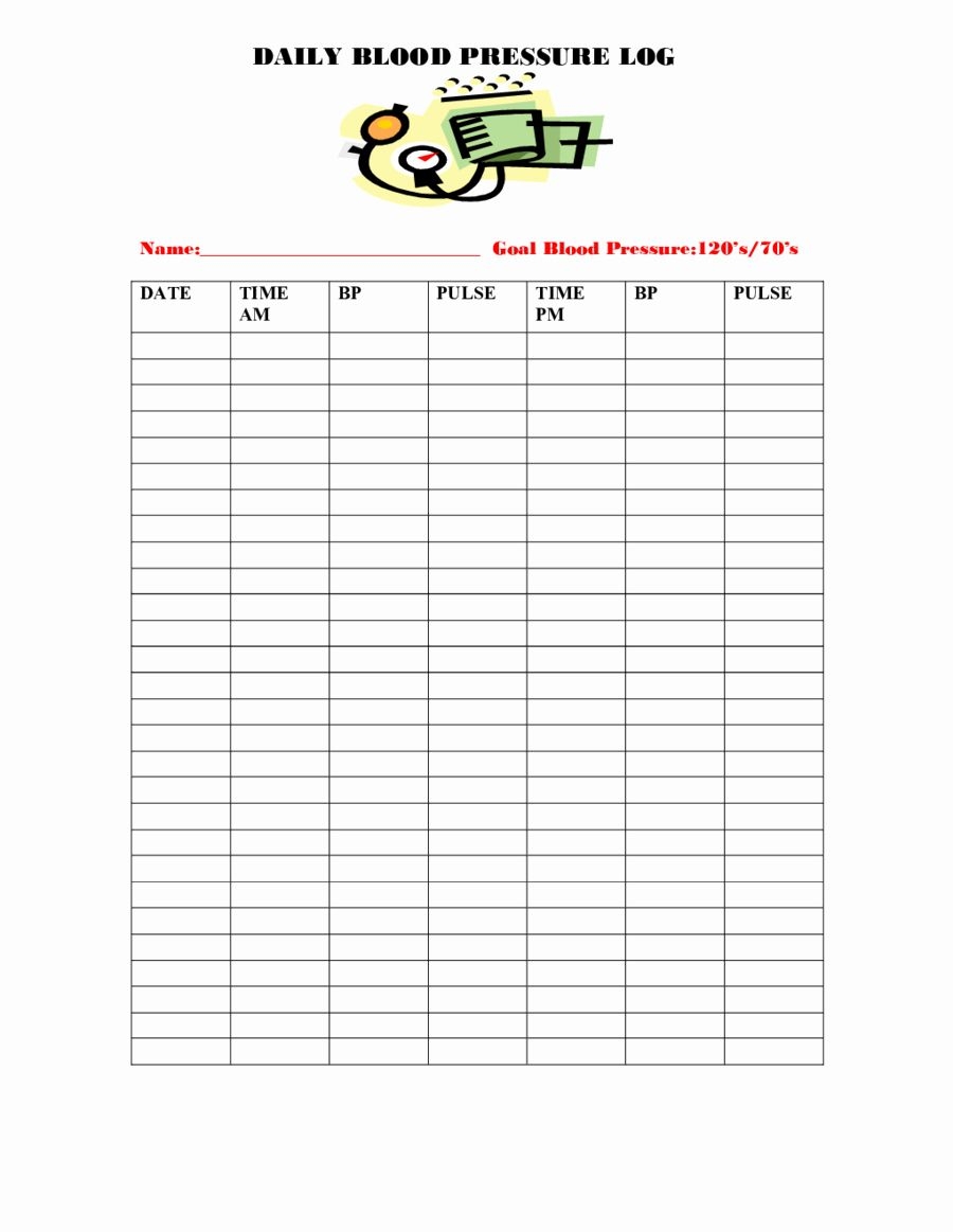 Printable Bp Monitoring Chart Pasesun
