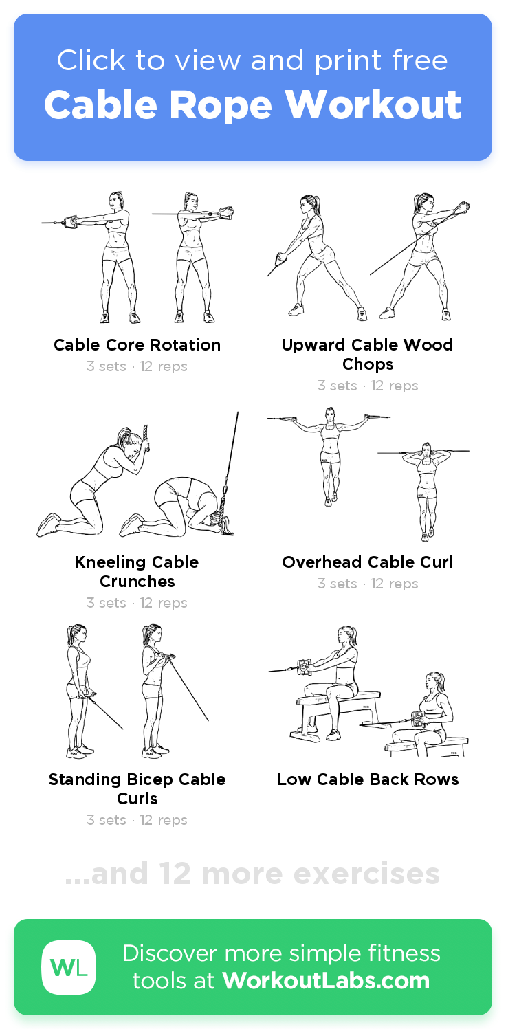 Printable Cable Machine Exercises Chart Dev onallcylinders