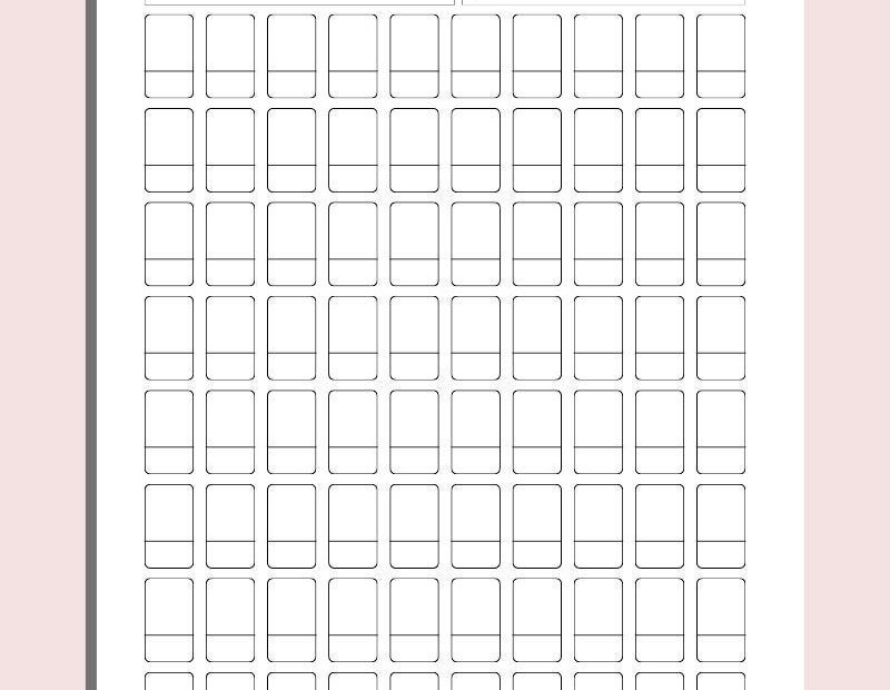 Printable Color Swatch Color Swatch Chart Color Swatch Template DIY