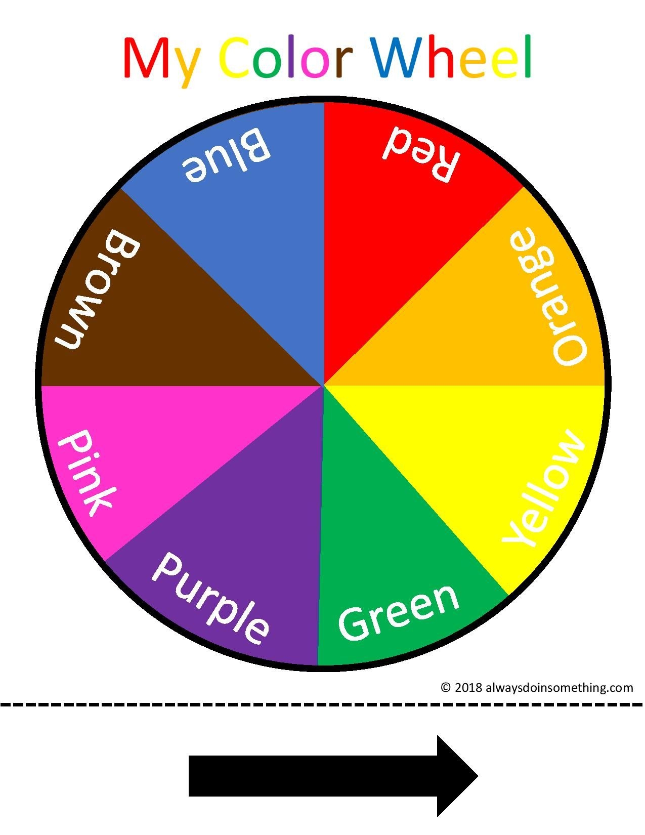 Printable Colour Wheel Chart