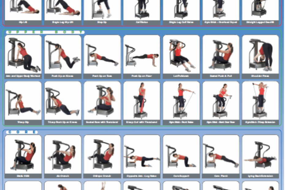 Printable Free Vibration Plate Exercise Chart Printable Templates