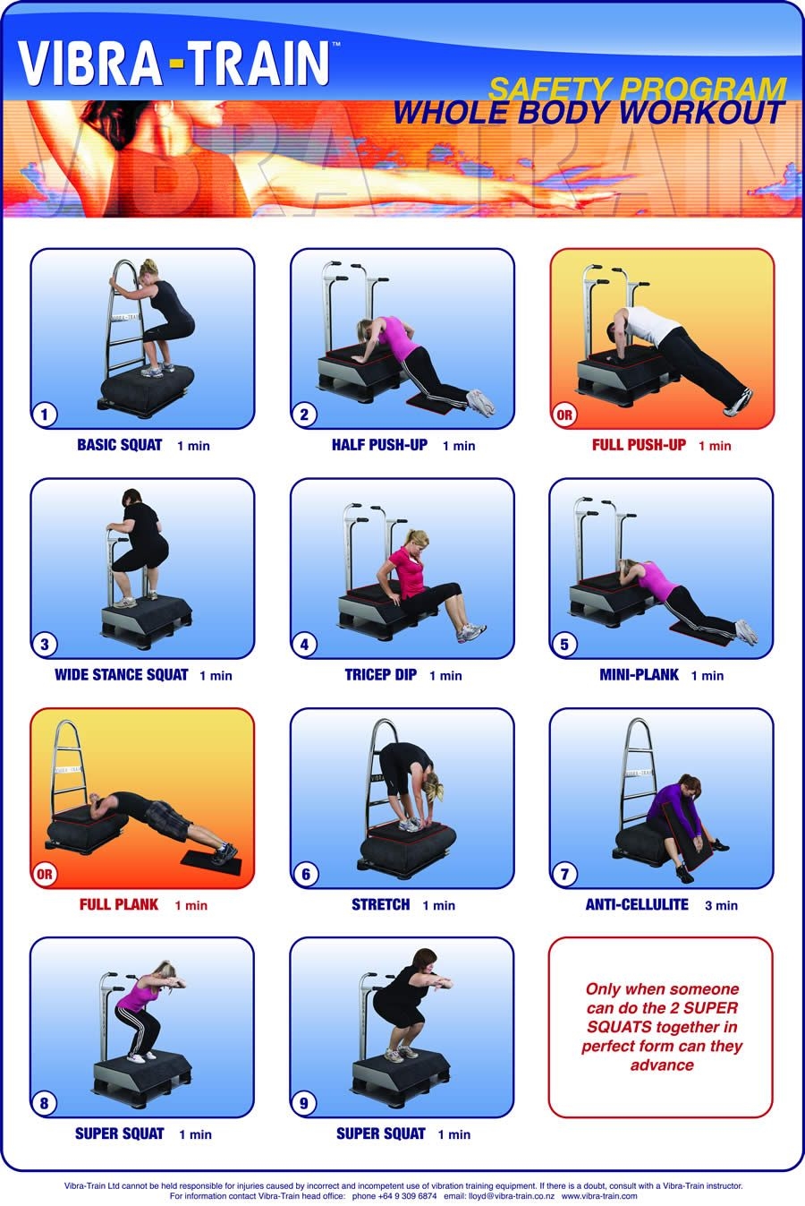 Printable Free Vibration Plate Exercise Chart Printable Templates