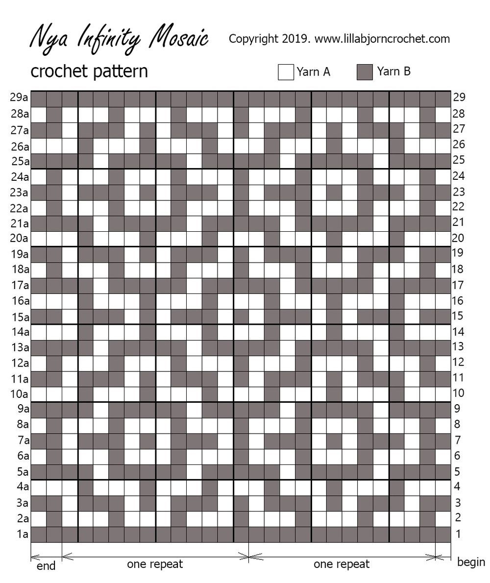 Printable Mosaic Crochet Pattern Charts