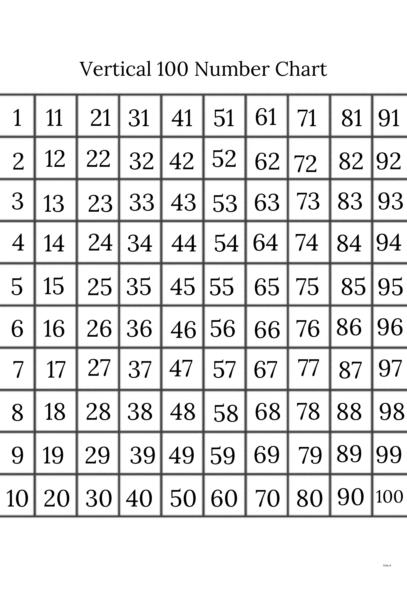 Printable Number Chart 1 100 Activity Shelter 6 Best Vrogue co