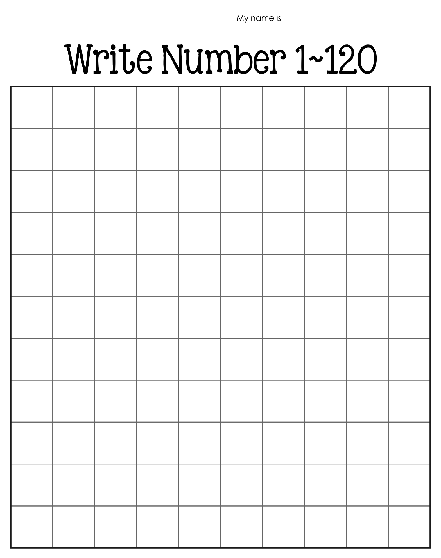 Printable Number Chart 1 120 Printable Numbers Chart Vrogue co