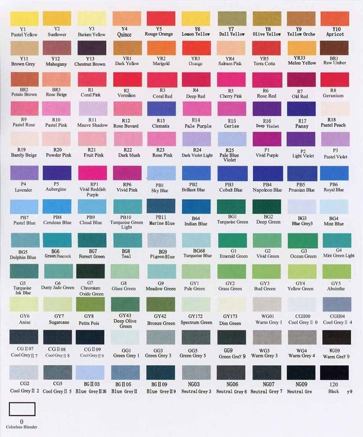 Printable Ohuhu Marker Color Chart Blank Printable New Year Banners