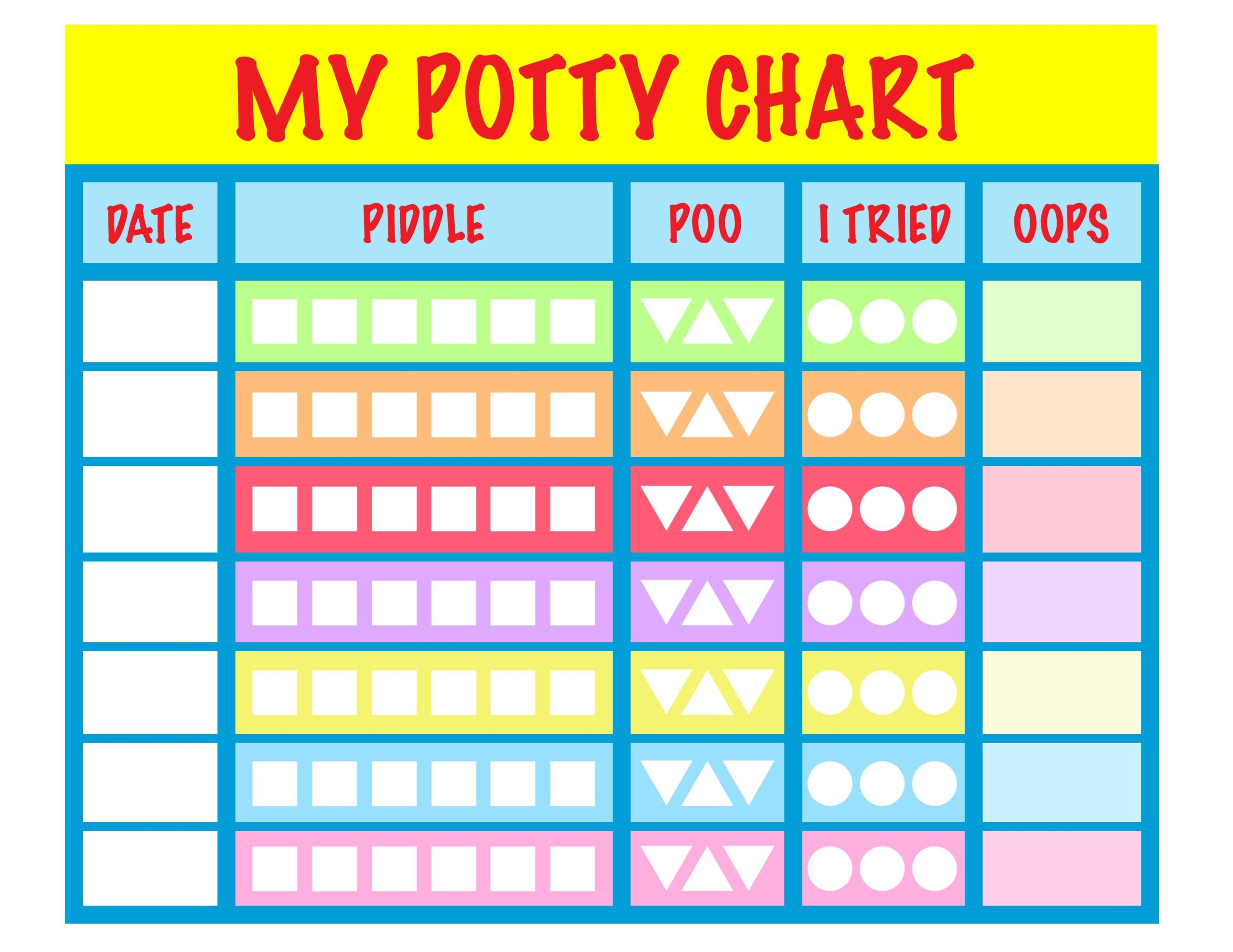 Printable Potty Sticker Chart