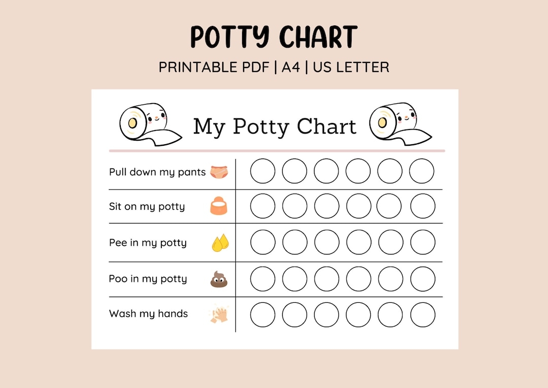 Printable Potty Training Chart Sticker Chart Toilet Training 