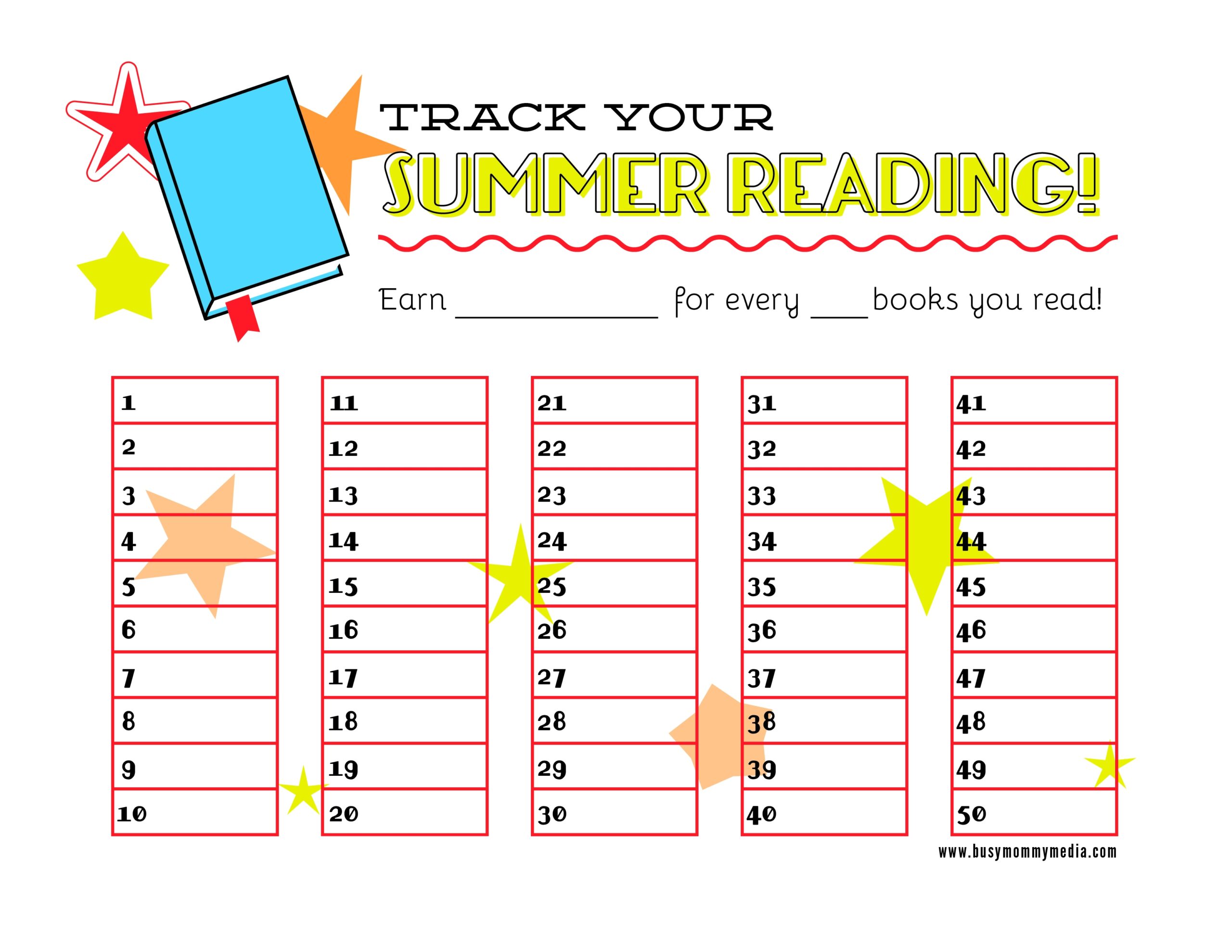 Printable Reading Chart Printable Free Templates