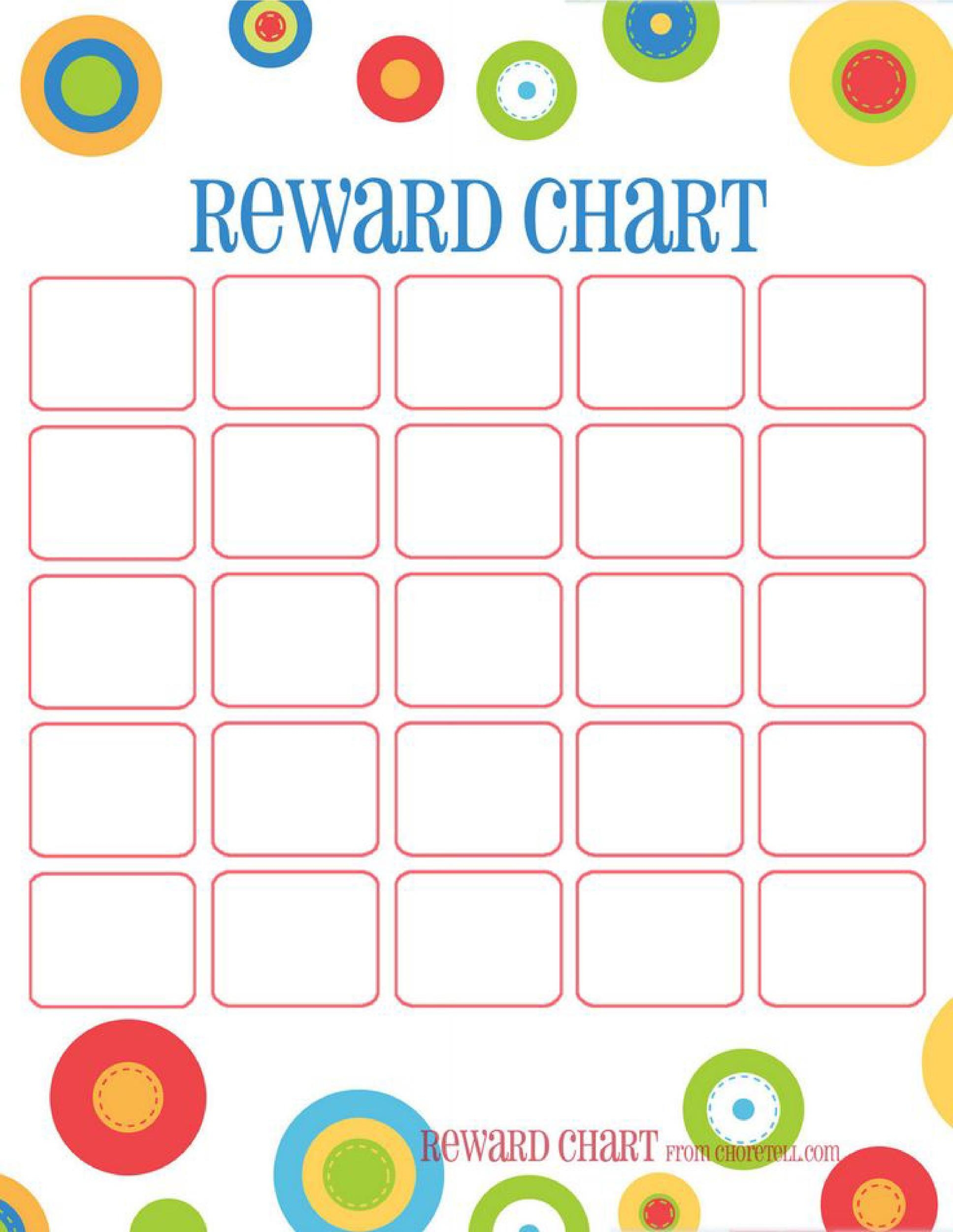 Printable Reward Charts For Kids Reward Chart Template Free NBKomputer
