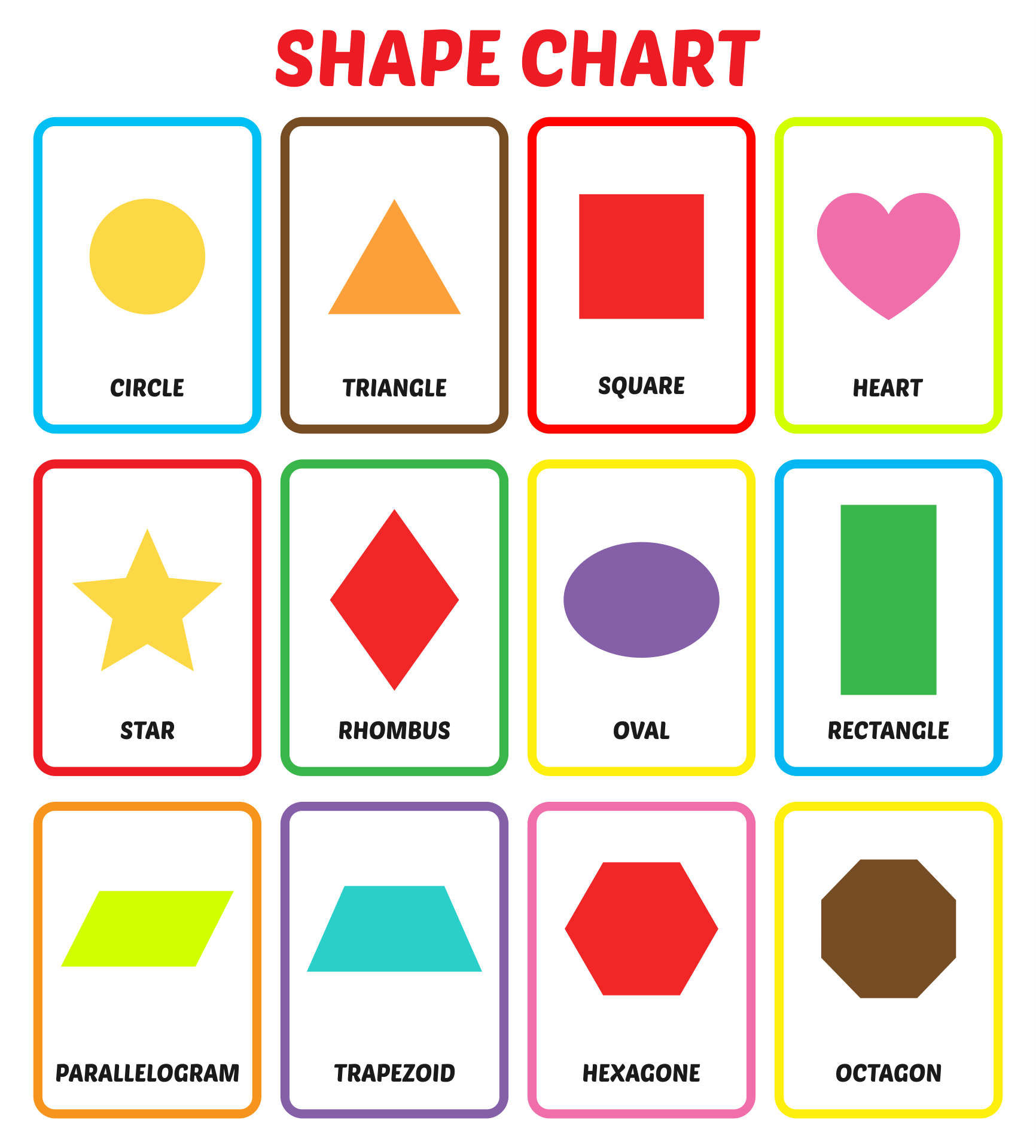 Printable Shapes Chart Calendar Printables