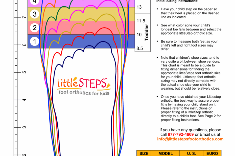 Printable Shoe Sizing Chart