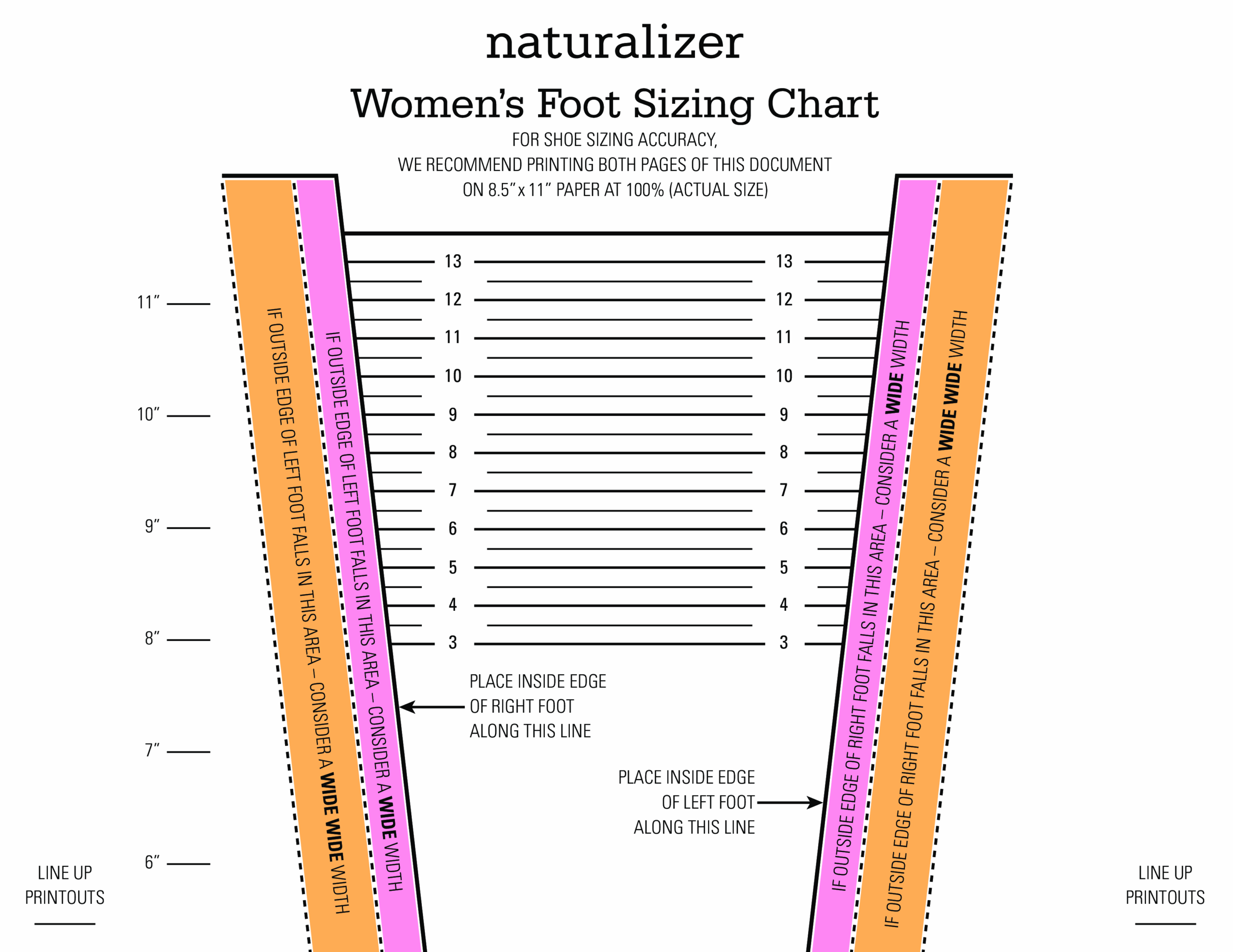 Printable Size Chart Printable Free Templates