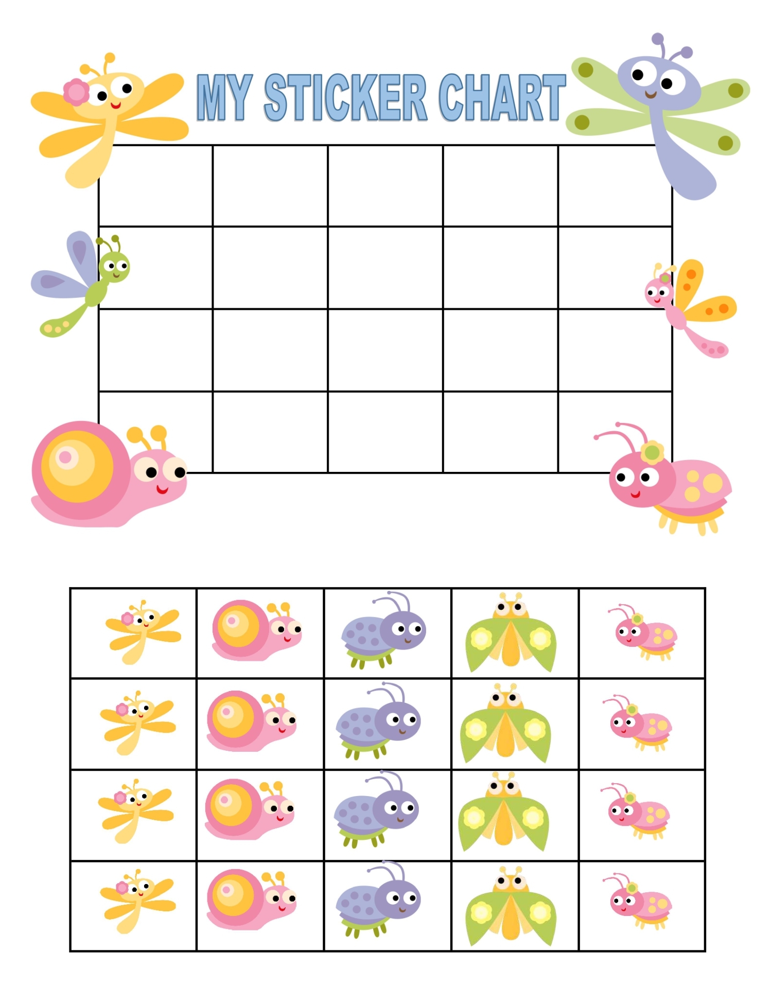 Printable Sticker Reward Chart