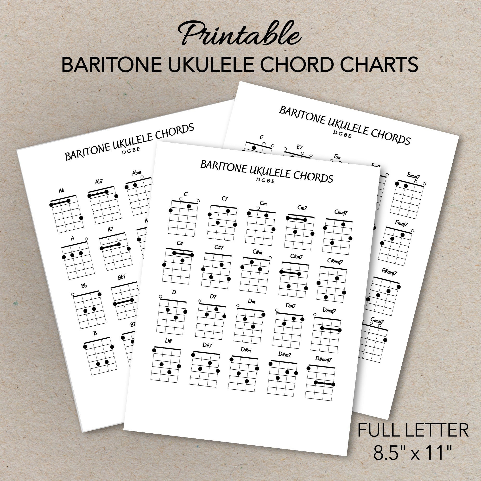 Printable Ukulele Chord Chart