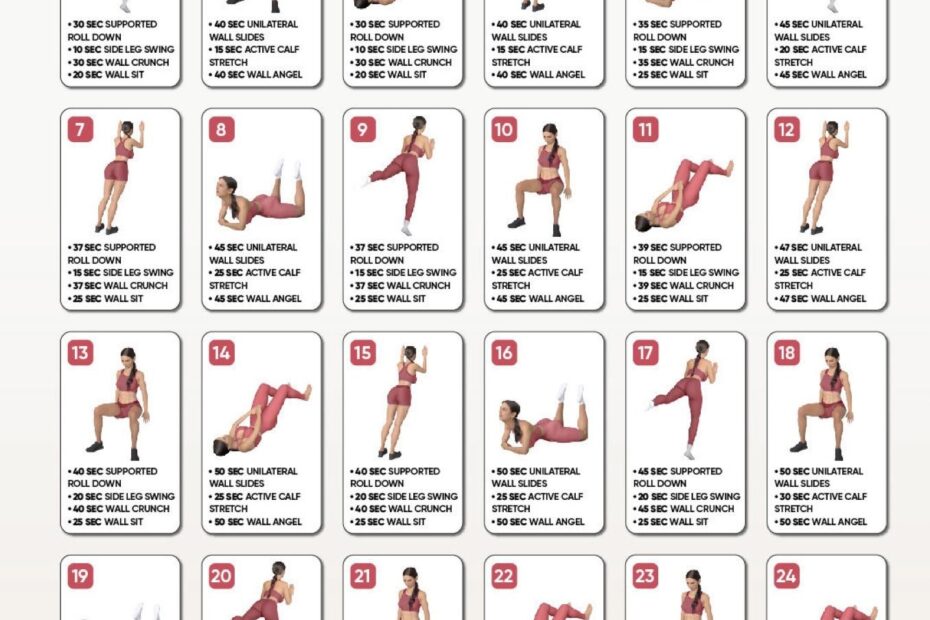 Printable Wall Pilates Chart FREE Printables