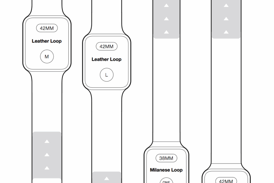 Printable Watch Band Size Chart