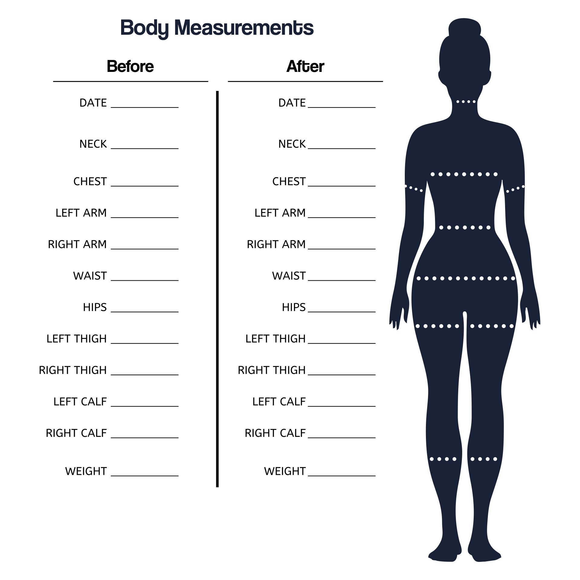 Printable Weight Loss Measurement Chart Printable JD