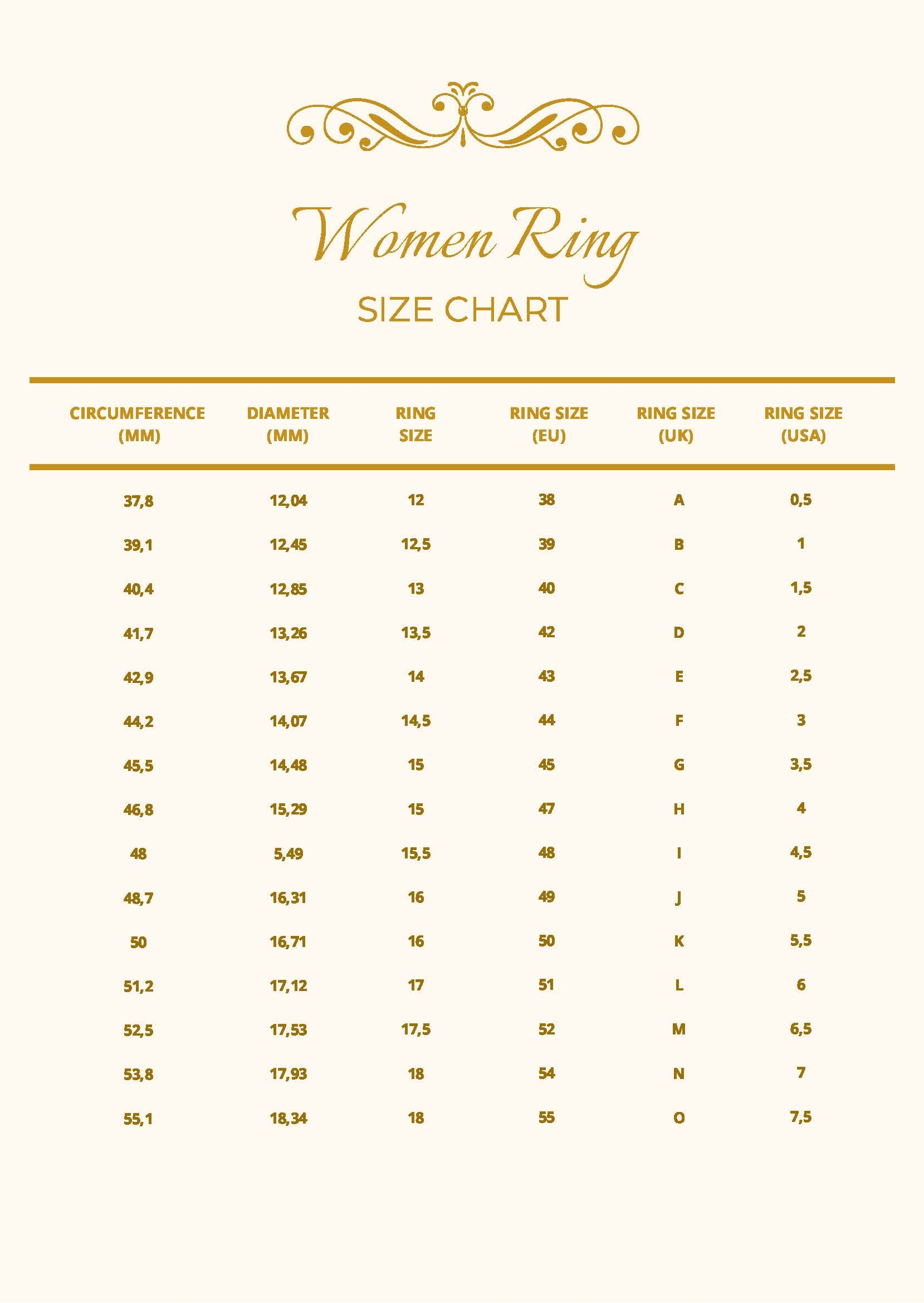 Ring Size Chart Free Printable Prntbl concejomunicipaldechinu gov co