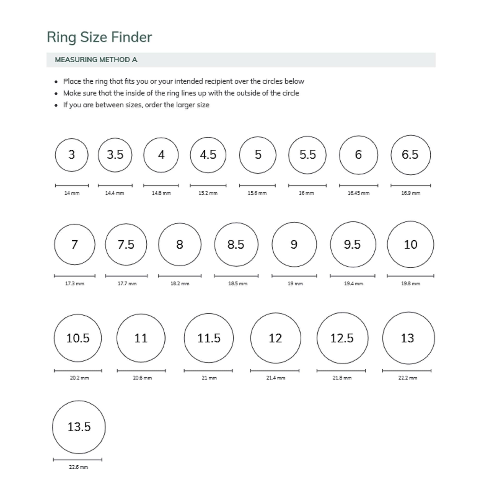 Ring Size Chart Free Printable Prntbl concejomunicipaldechinu gov co