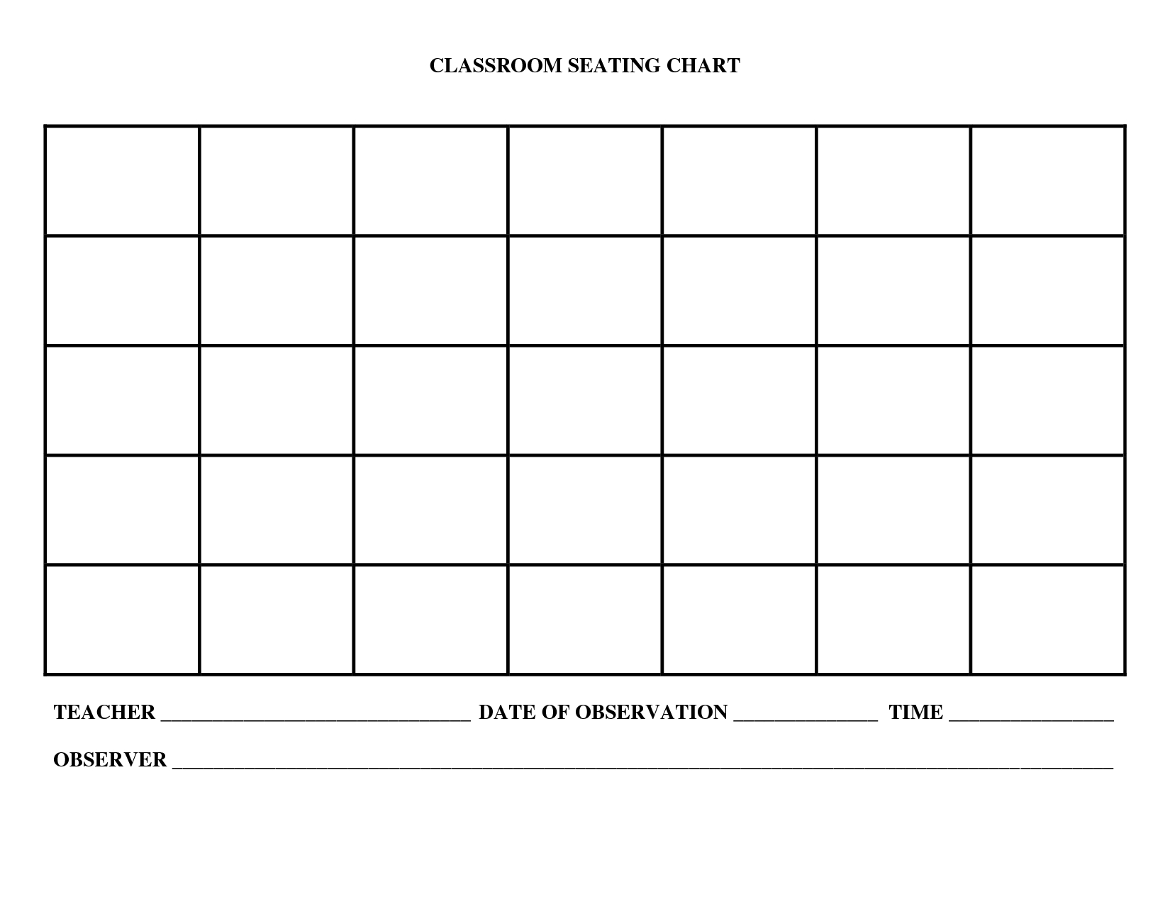 Seating Chart Template Classroom Printable Printable Templates Free