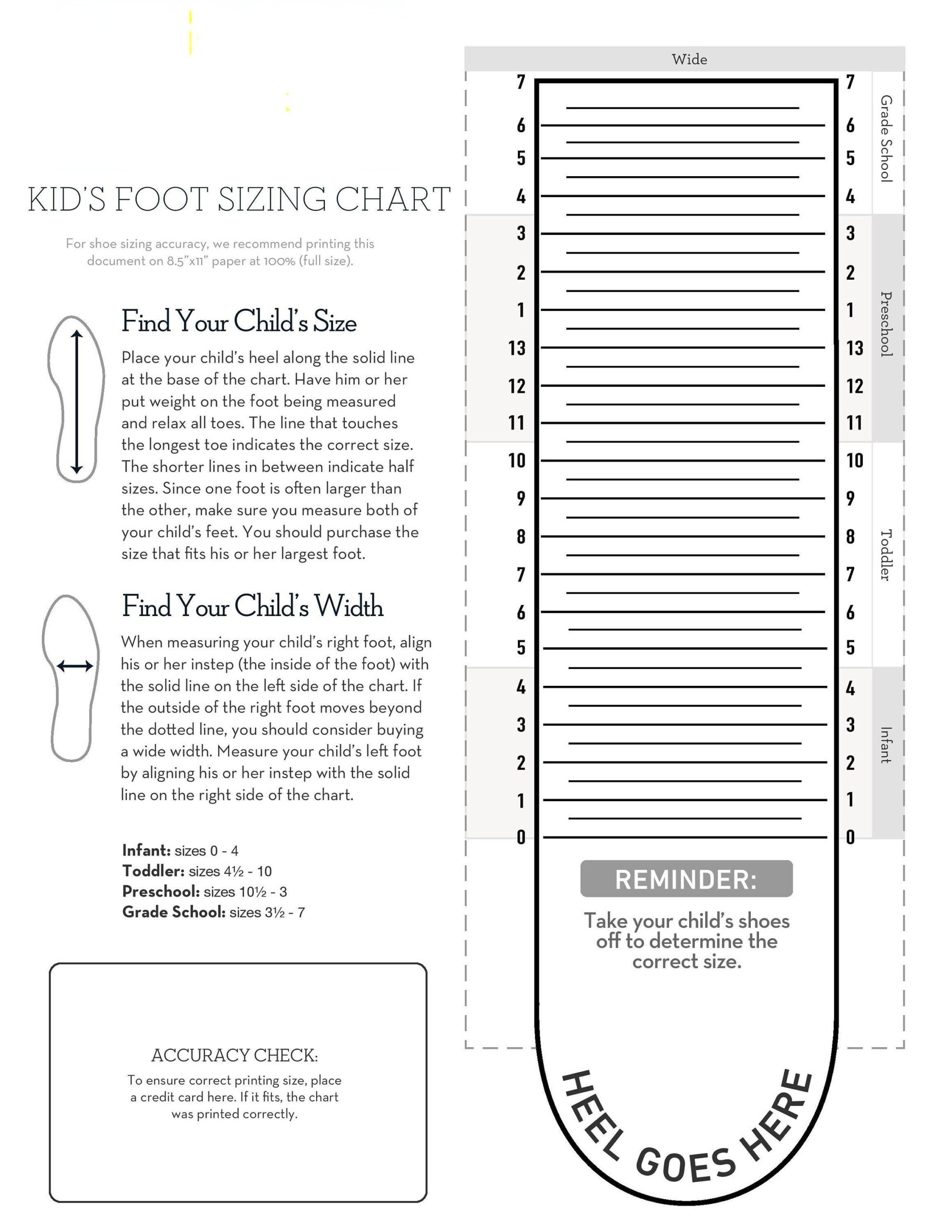 Simple Foot Size Charts Women Men Kids Foot Sizes Charts Shoe Size 