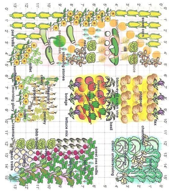 Square Foot Gardening Printable Companion Planting Chart Printable 