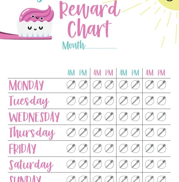Tooth Brushing Reward Chart Worksheets Library