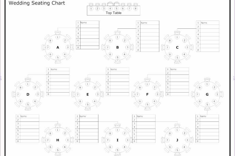 Wedding Seating Chart Template Printable Printable Templates